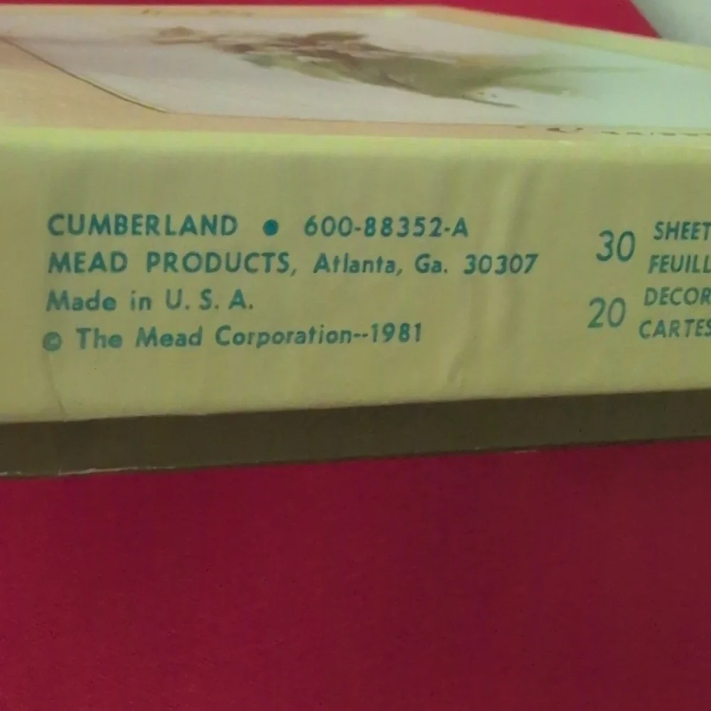 Vintage Montag Mead Cumberland Lily of the valley‎ Floral Stationery Set NIP